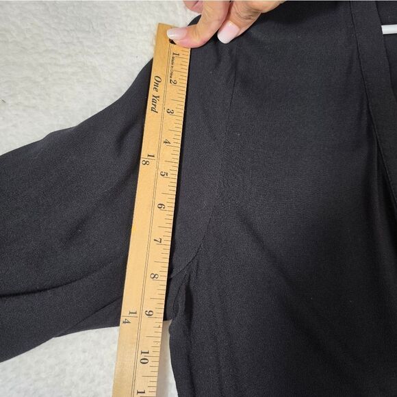 Xhilaration Black Lace Trim Open Front Cardigan – Size Large - Picture 10 of 15